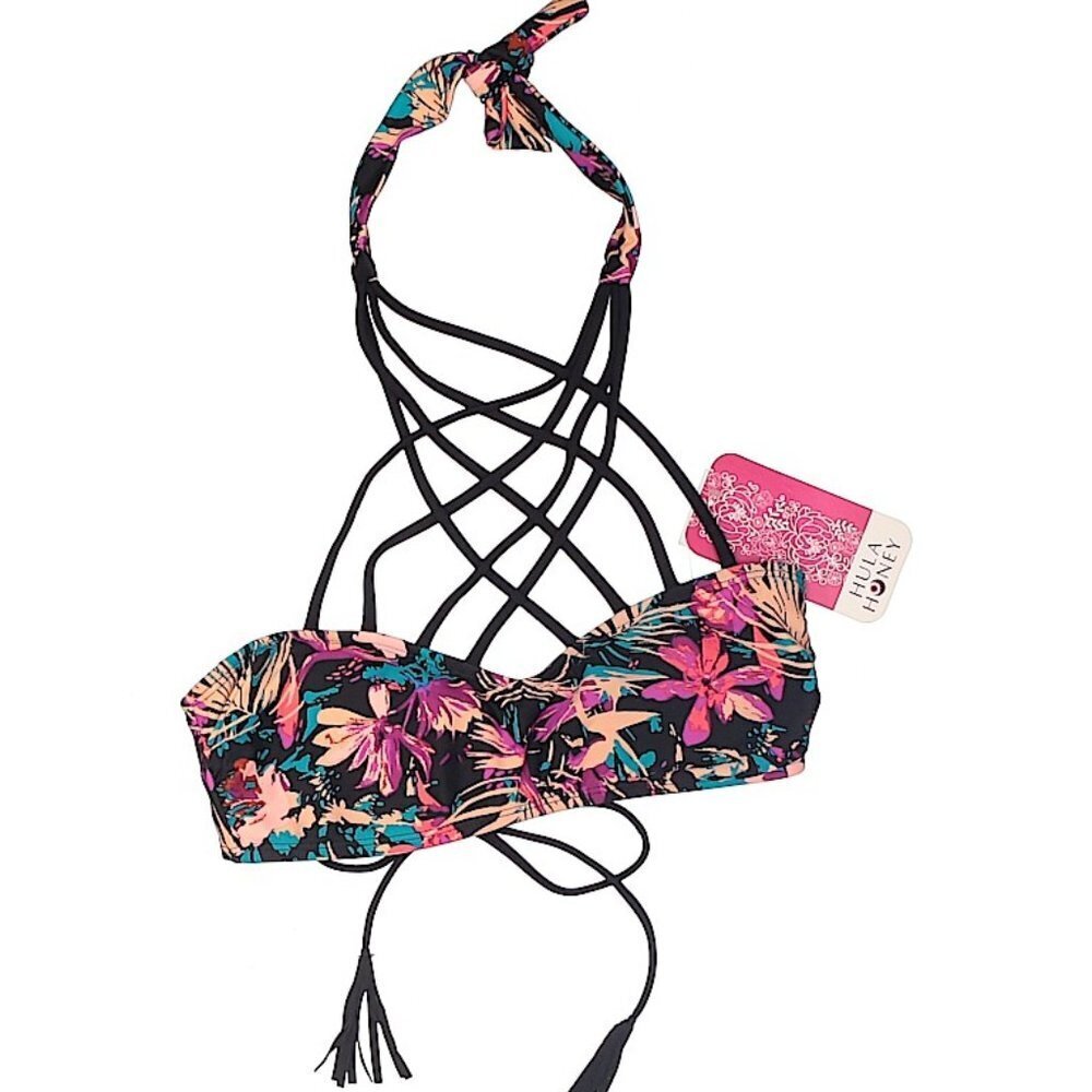 NWT Hula Honey Floral Print Two Piece Bikini Size S - Picture 2 of 6